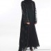 Suma-ma Muslim Womens Lace Sequin Cardigan Embroidery Maxi Dress Kimono Open Robe Kaftan Cover Up Black B07P2WKFJH